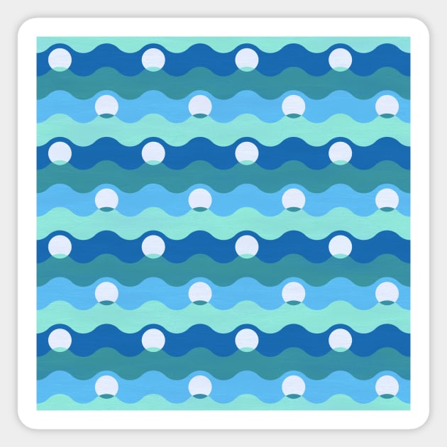 Ocean Pearls Pattern - Mist Sticker by knitetgantt